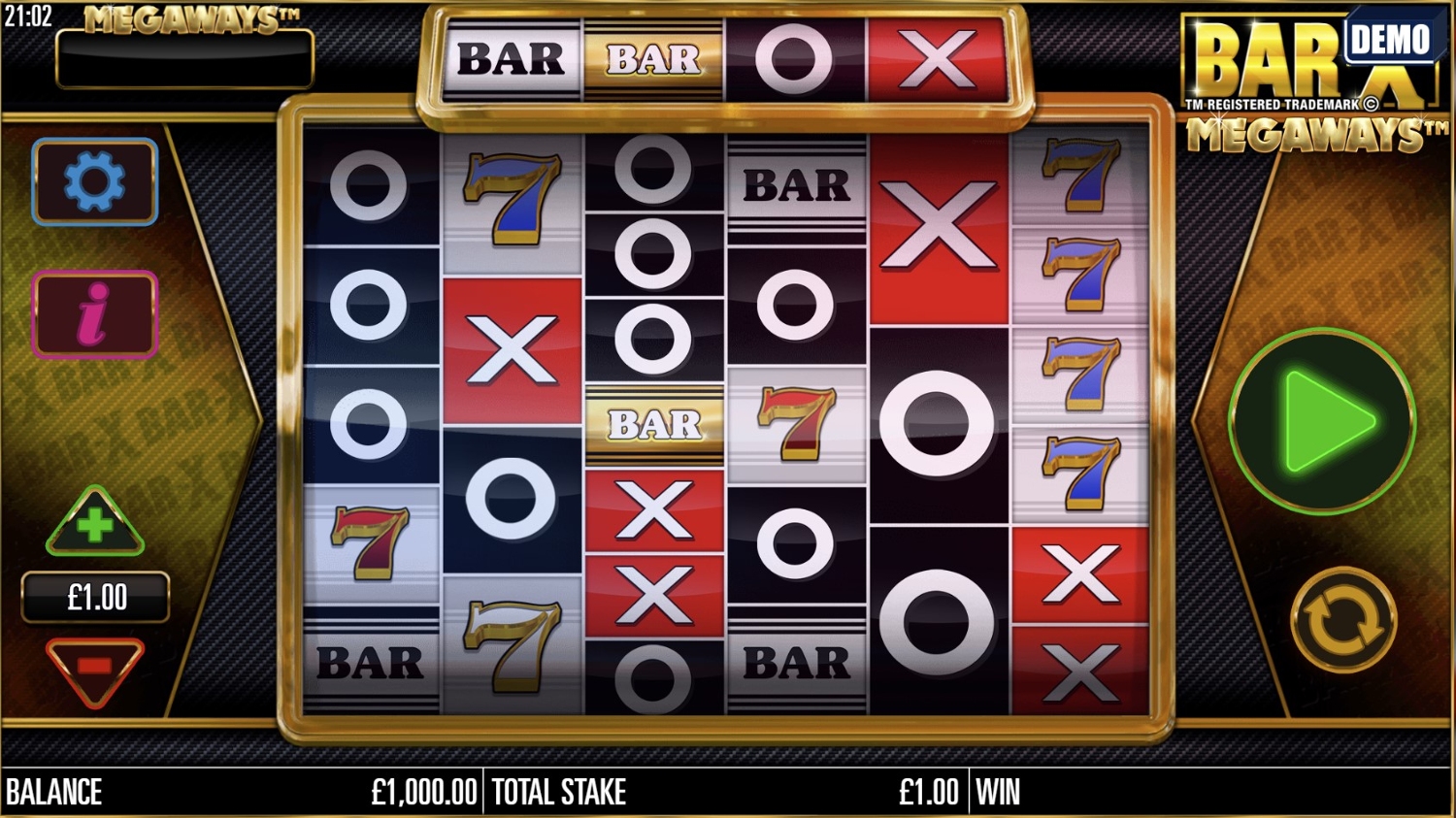 BAR-X Megaways Gameplay Image
