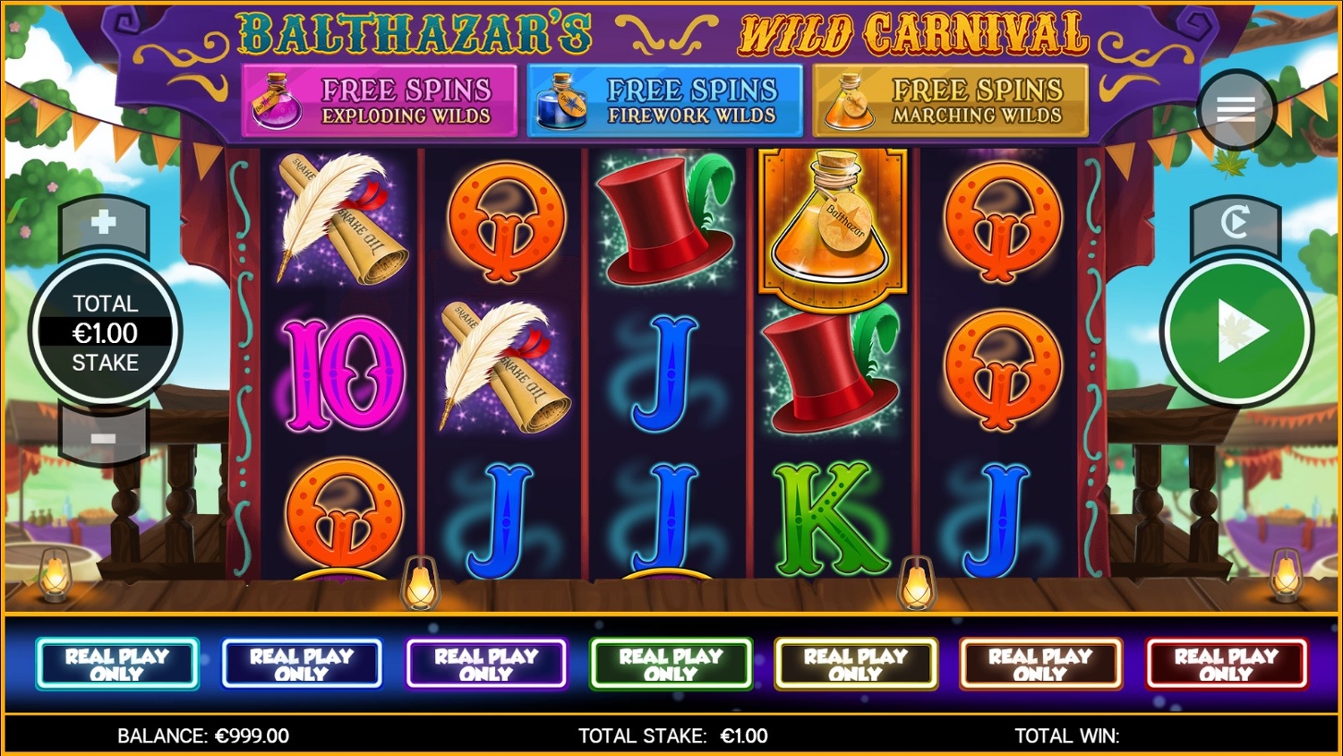 Balthazar’s Wild Carnival Gameplay Image