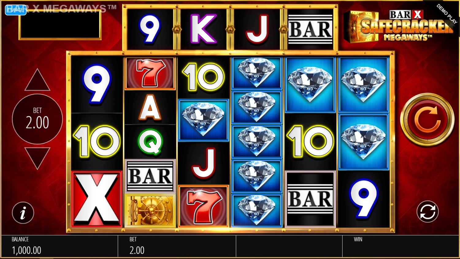 Bar-X Safecracker Megaways Gameplay Image