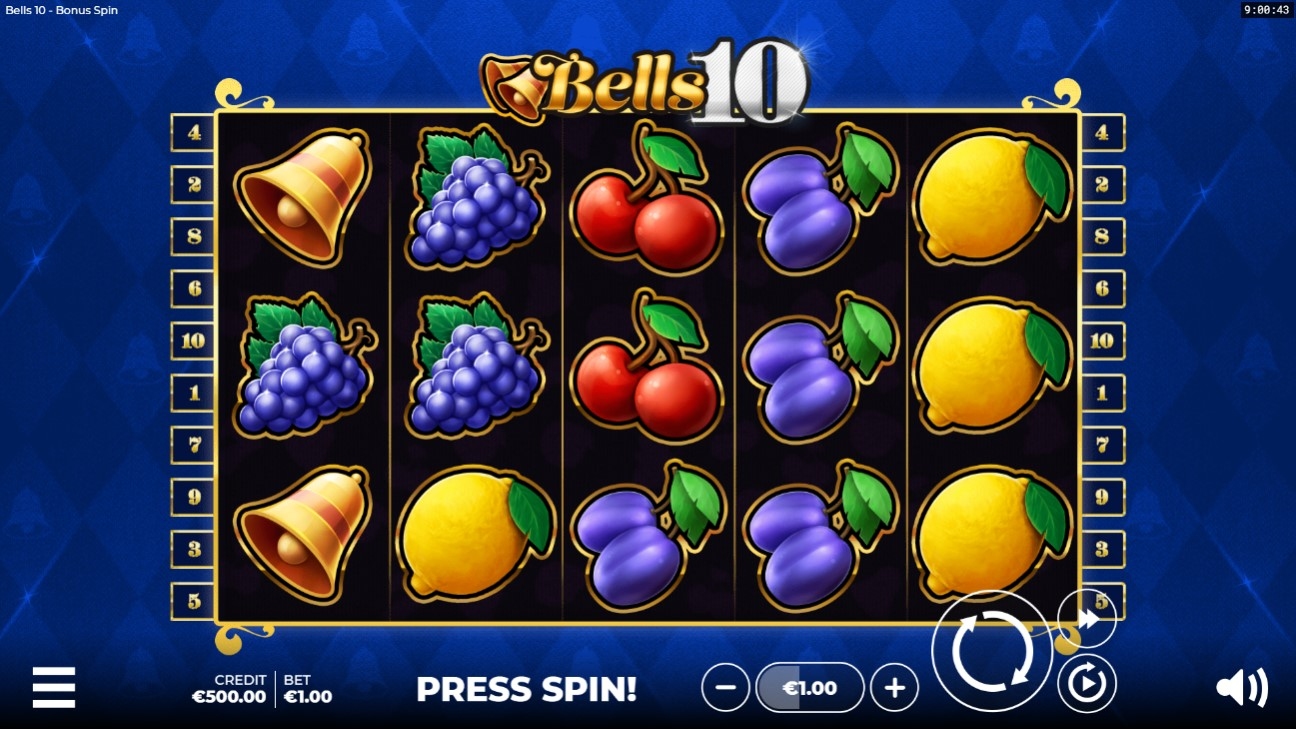 Bells 10 Bonus Spin Gameplay Image