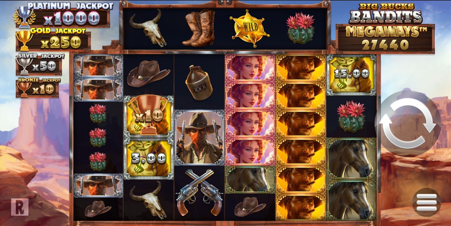 Big Bucks Bandits Megaways Gameplay Image