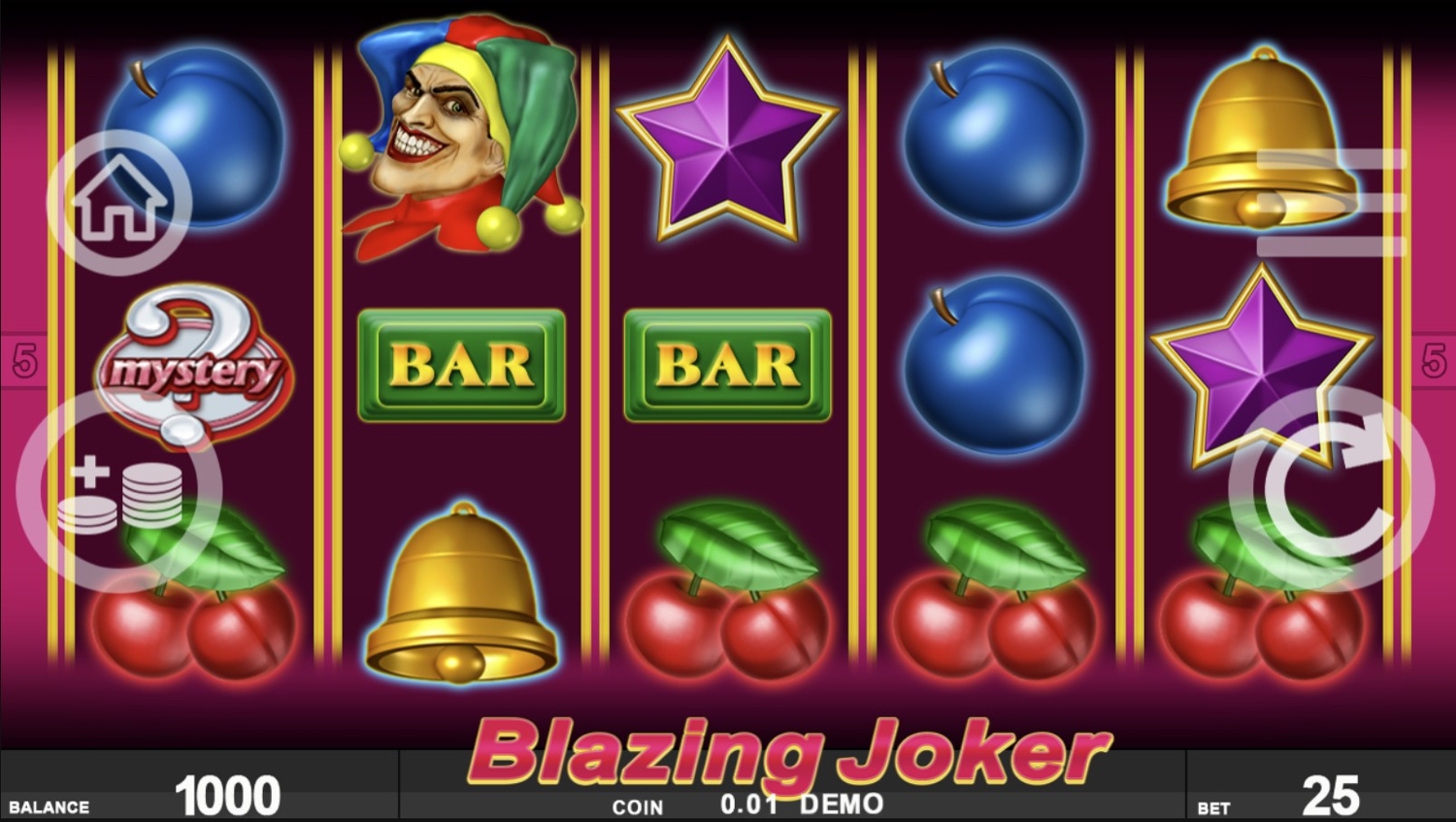 Blazing Joker Gameplay Image