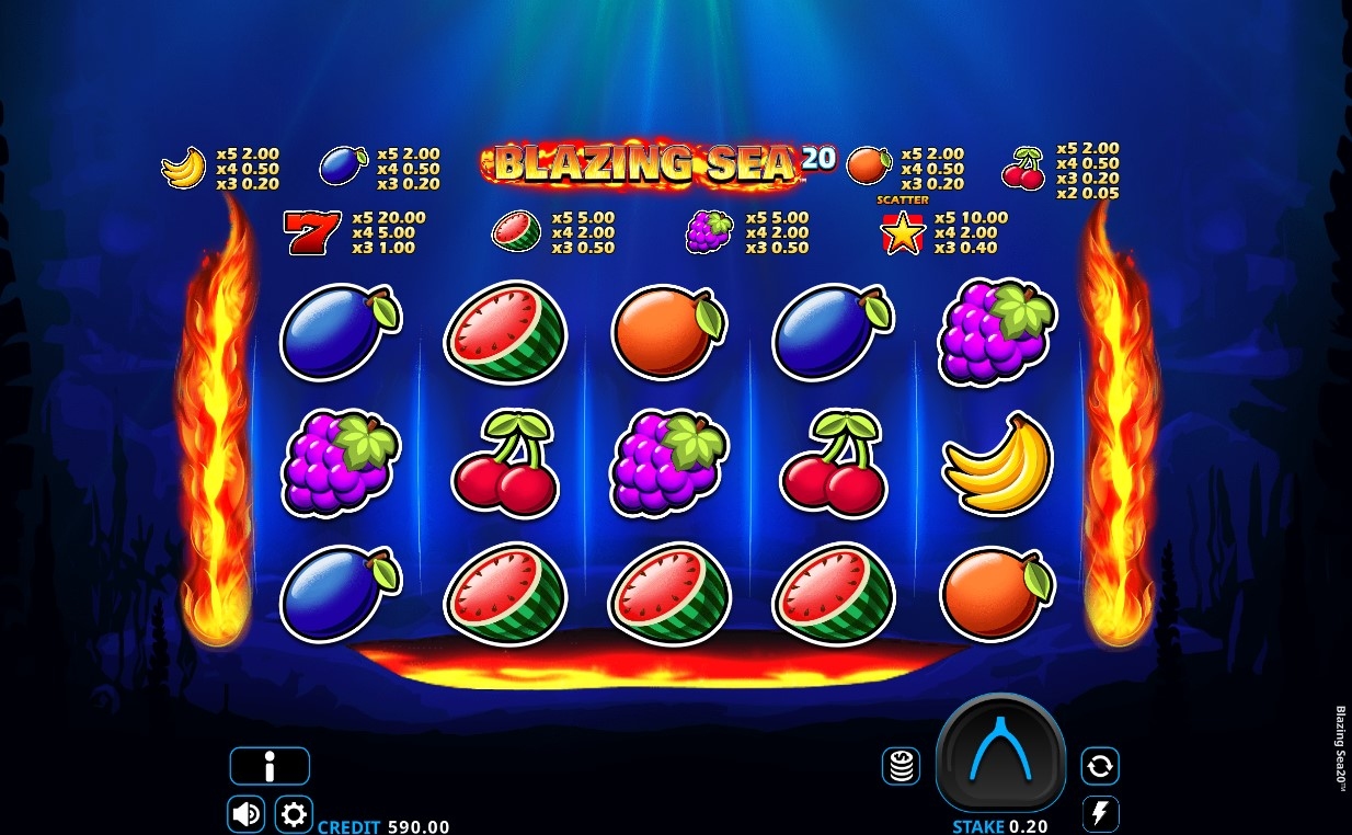 Blazing Sea 20 Slot Gameplay