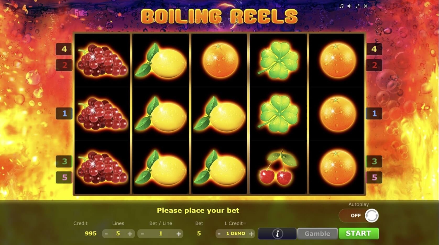 Boiling Reels Gameplay Image