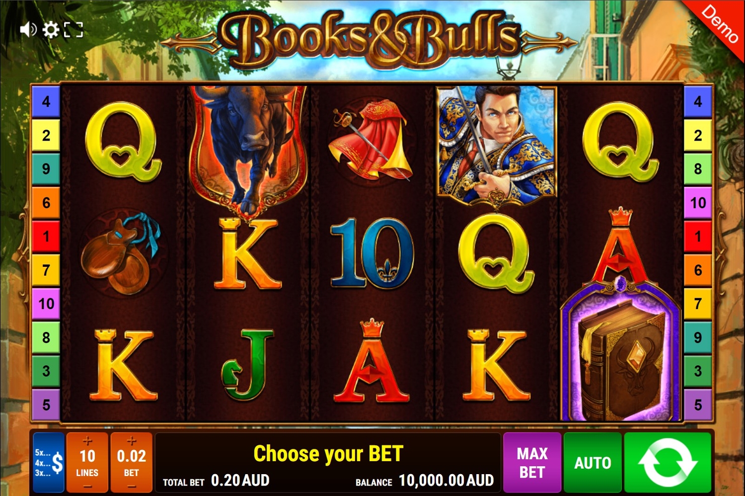 Book & Bulls Gameplay Image