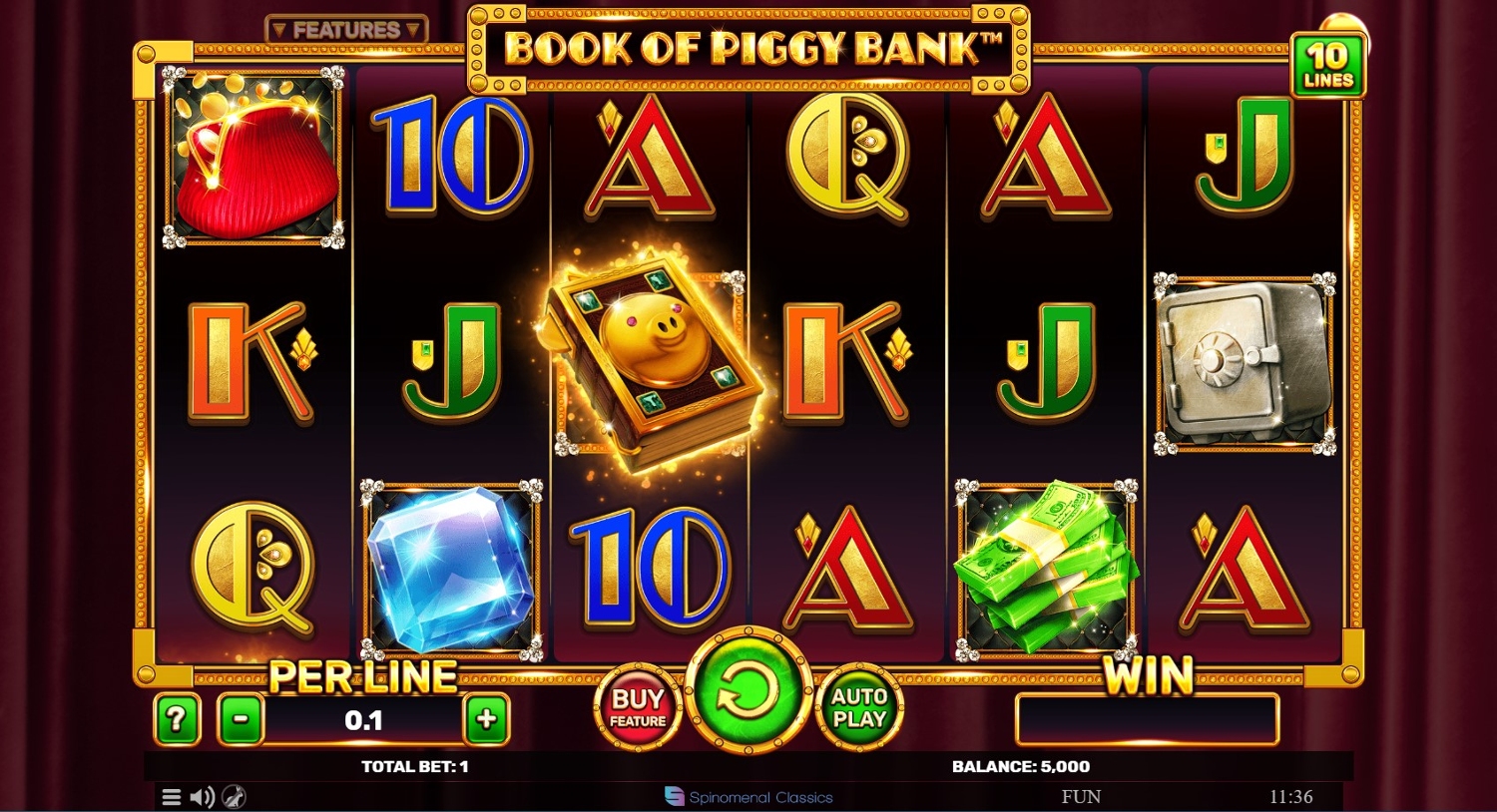 Book Of Piggy Bank Gameplay Image