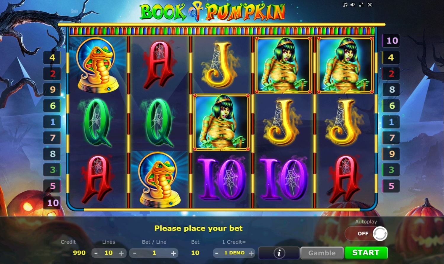 Book of Pumpkin Gameplay Image