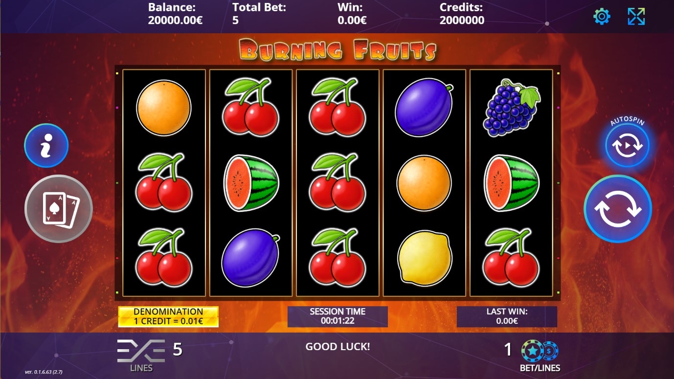 Burning Fruits Gameplay Image