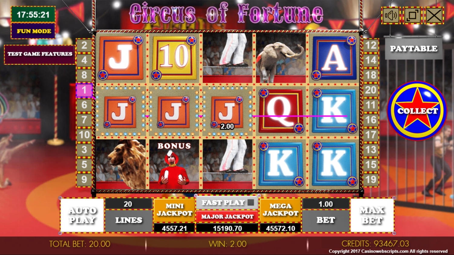 Circus of Fortune Gameplay Image