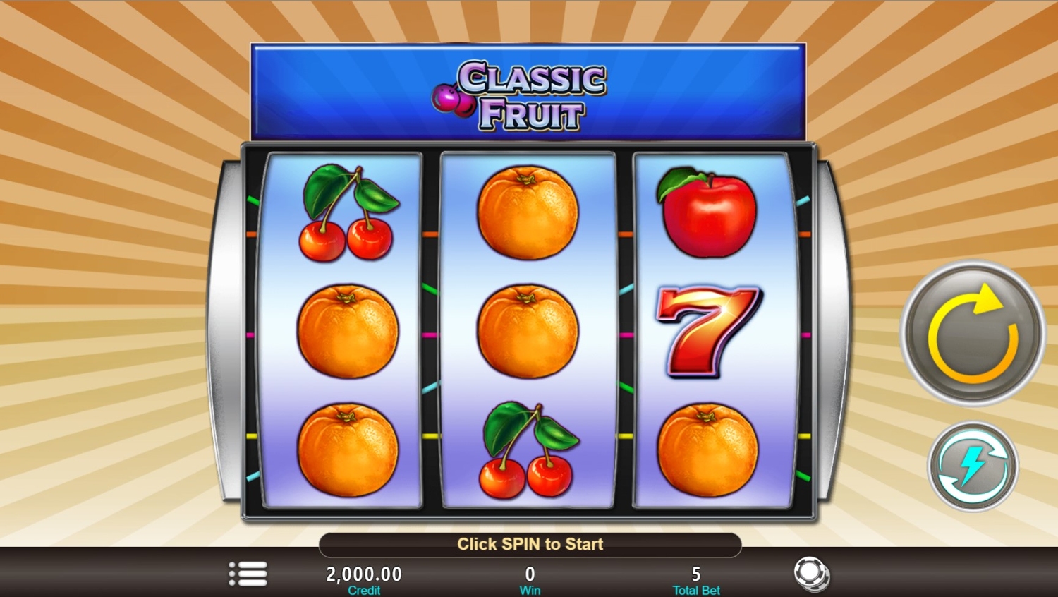 Classic Fruit Gameplay Image