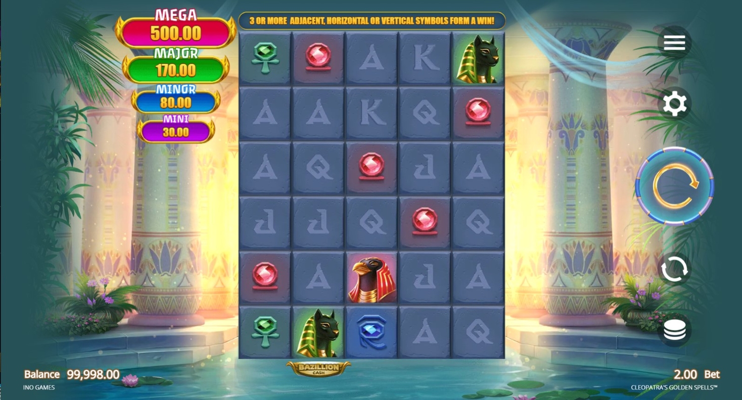Cleopatras Golden Spells Gameplay Image