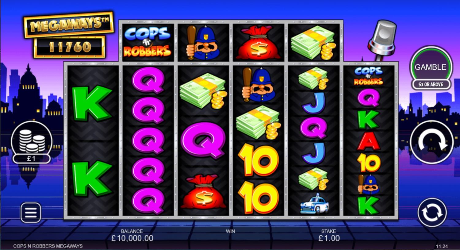 Cops ‘n’ Robbers Megaways Gameplay Image