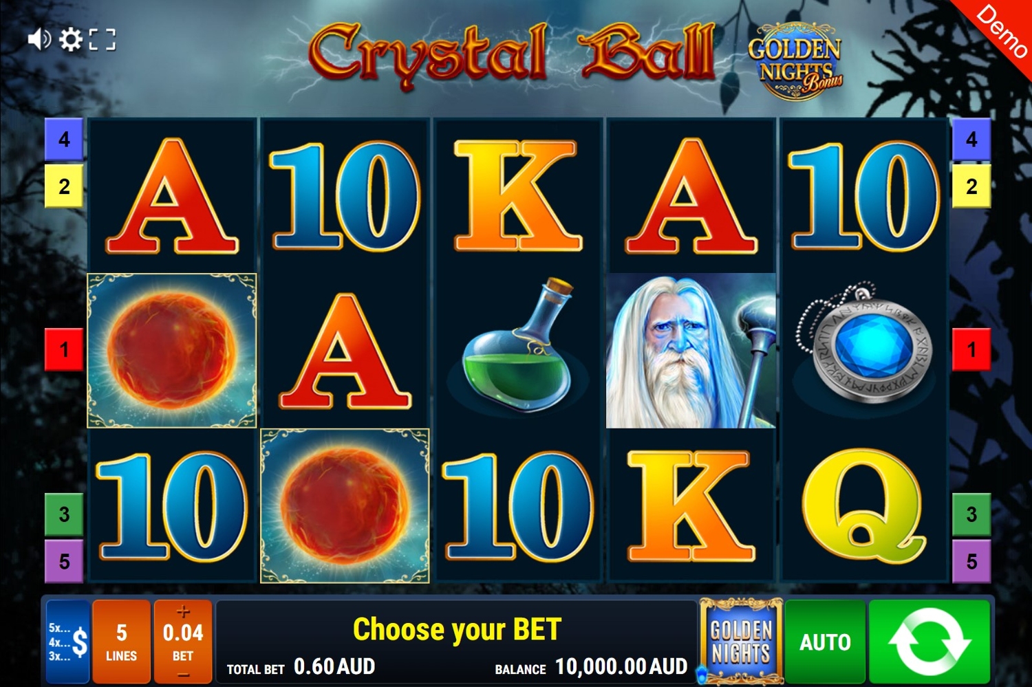 Crystal Ball – Golden Nights Bonus Gameplay Image