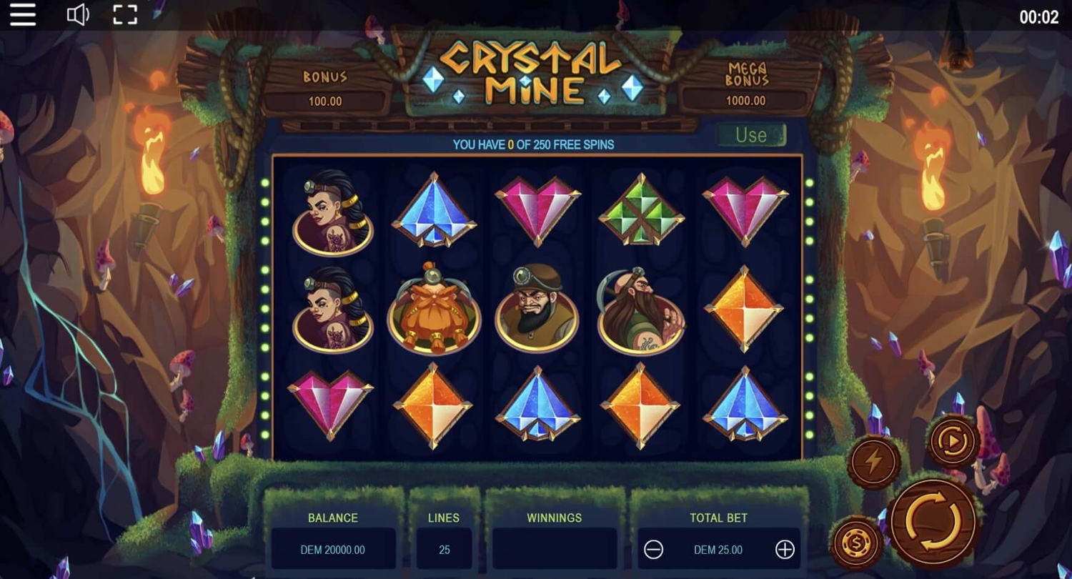 Crystal Mine Gameplay Image