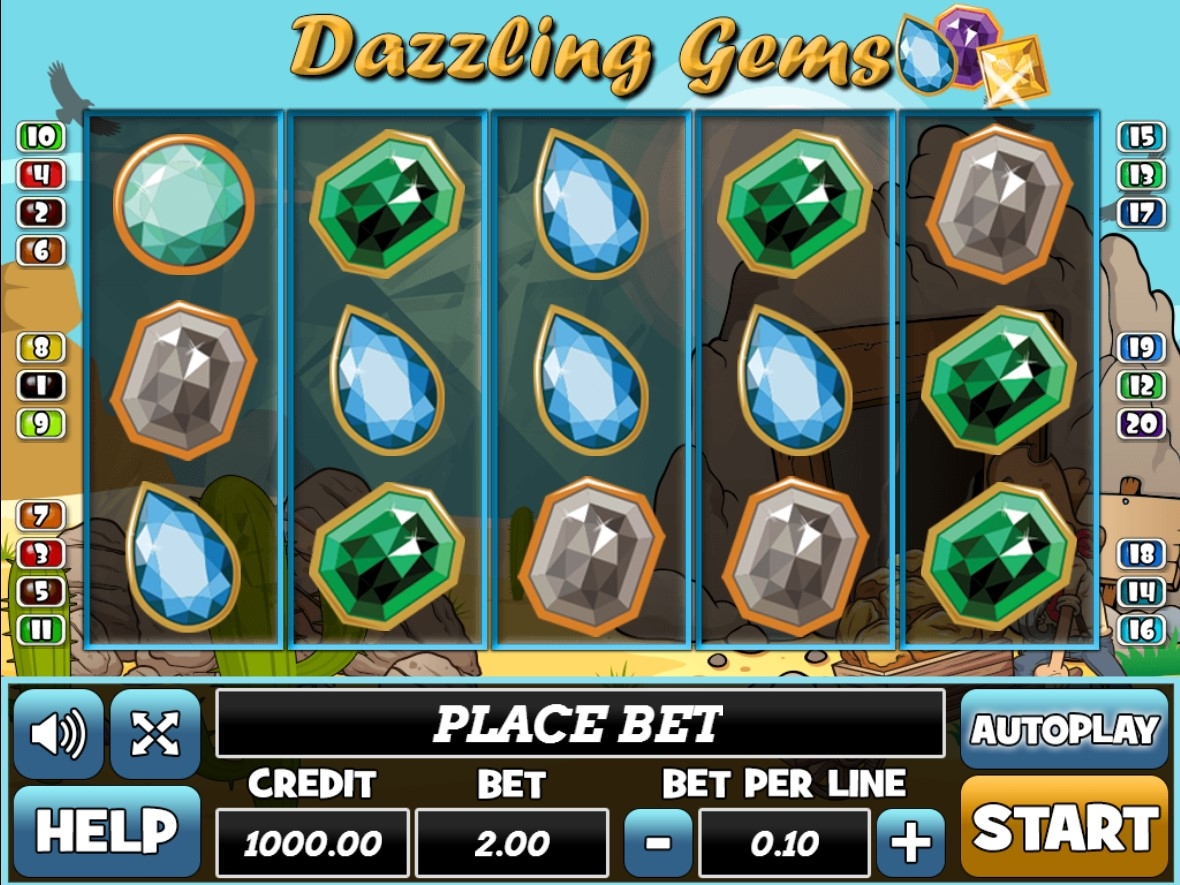 Dazzling Gems Gameplay Image