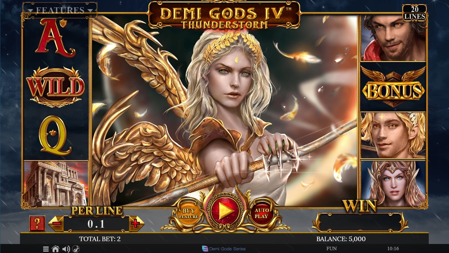 Demi Gods IV: Thunderstorm Gameplay Image
