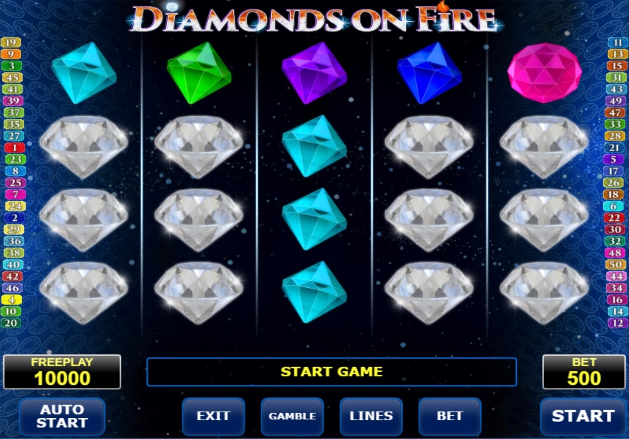 Diamonds on Fire Gameplay Image