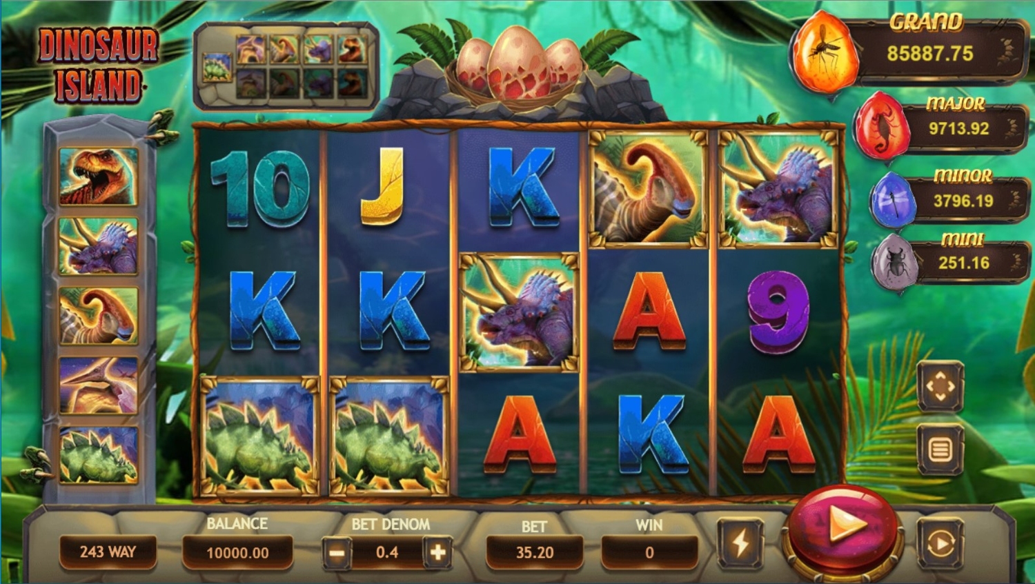 Dinosaur Island Gameplay Image