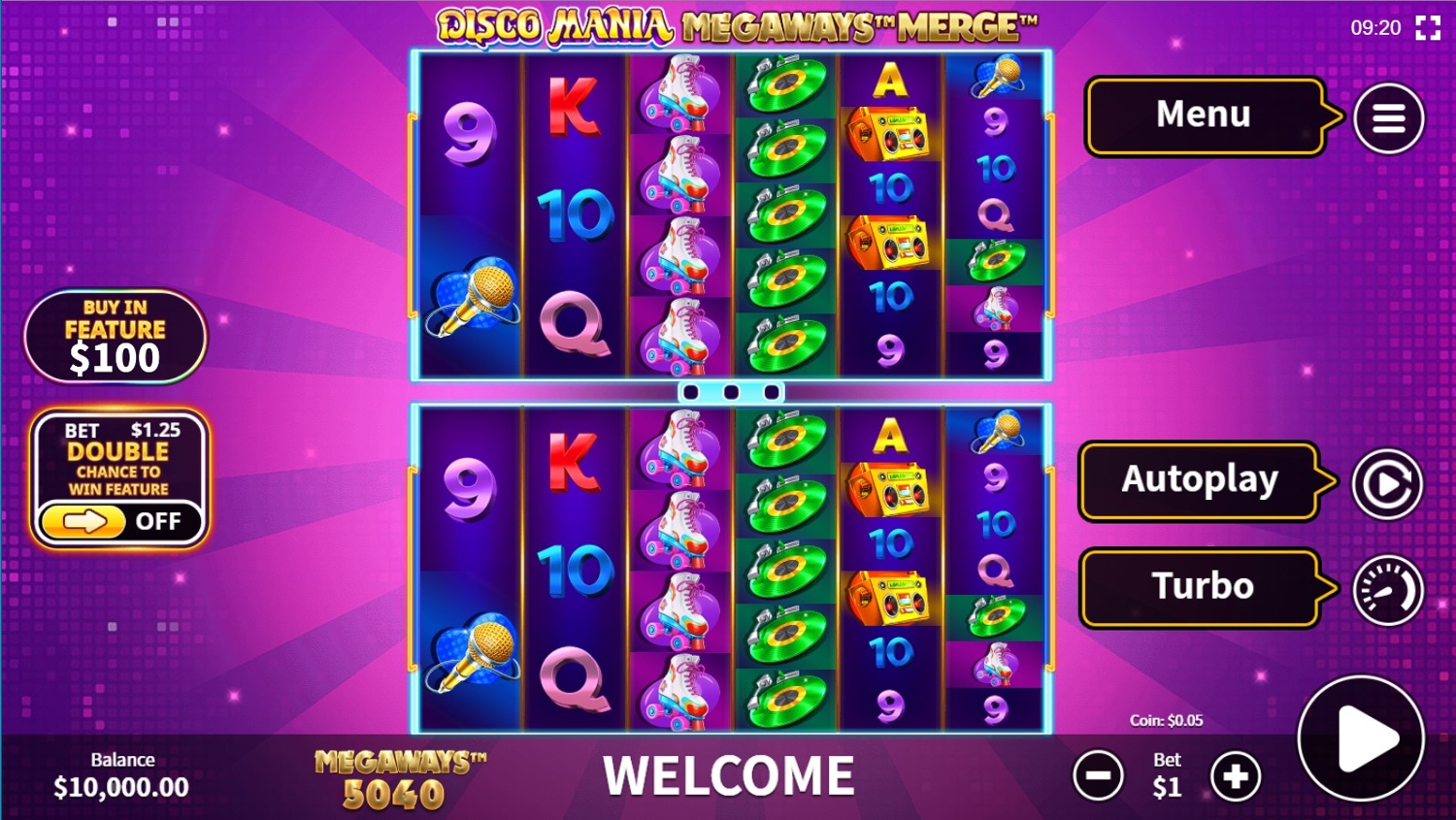 Disco Mania Megaways Merge Gameplay Image