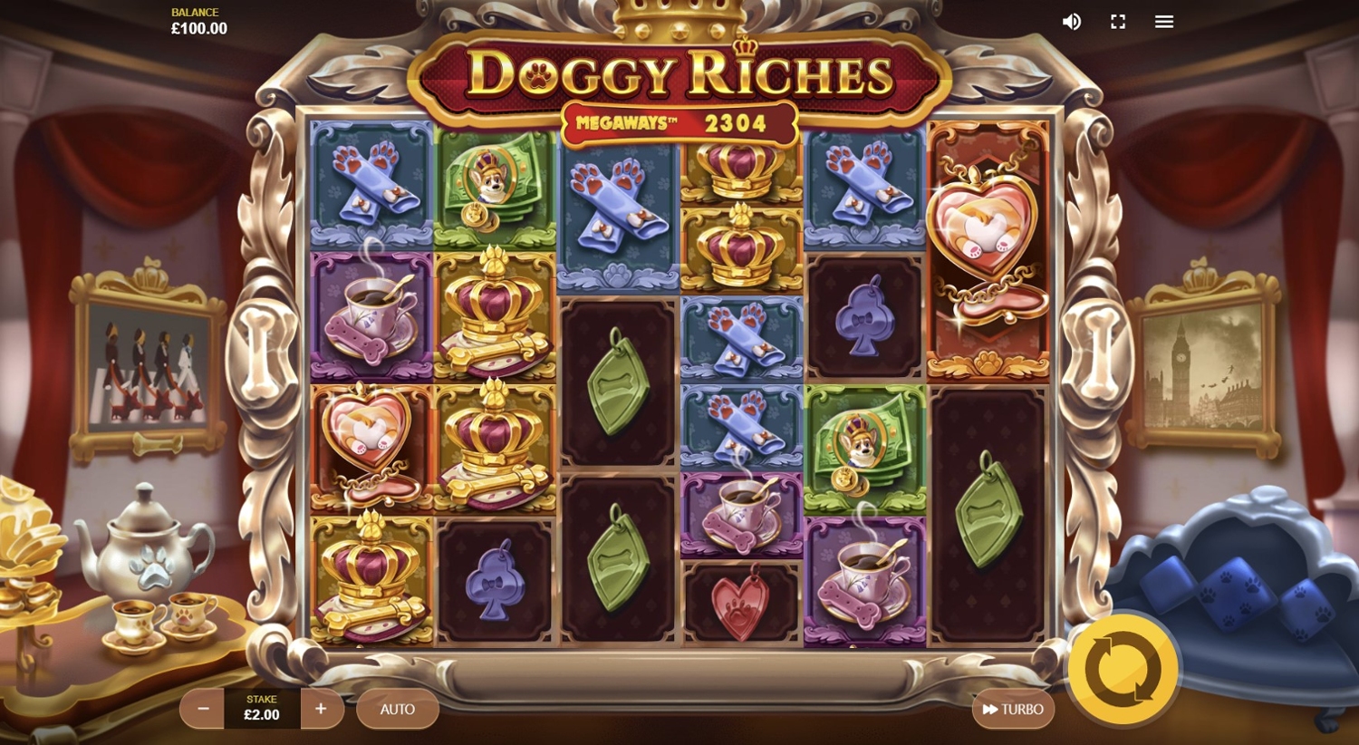 Doggy Riches Megaways Gameplay Image