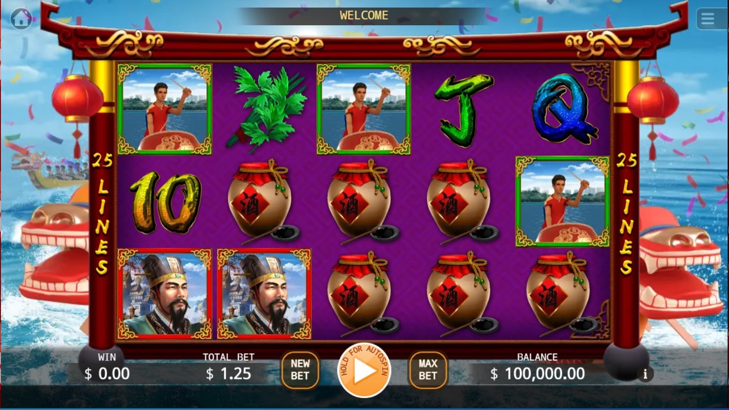 Dragon Boat 2 Lock 2 Spin Gameplay Image