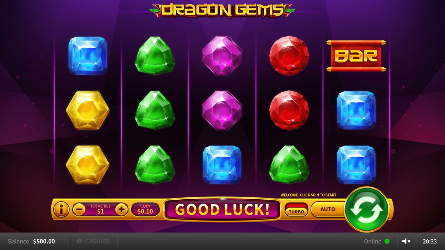 Dragon Gems Gameplay Image