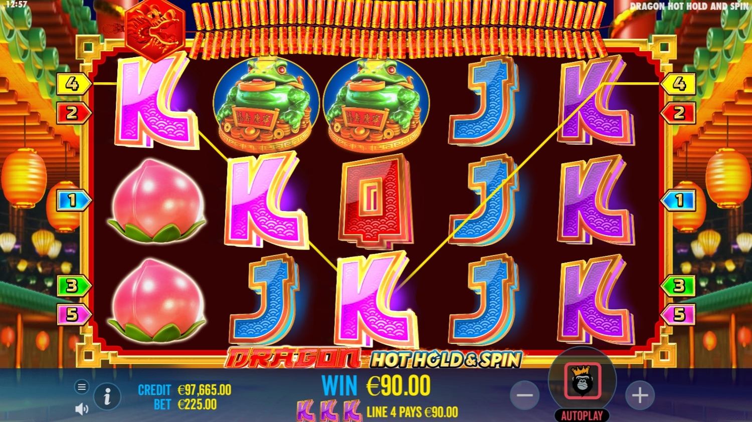 Dragon Hot Hold and Spin Gameplay Image