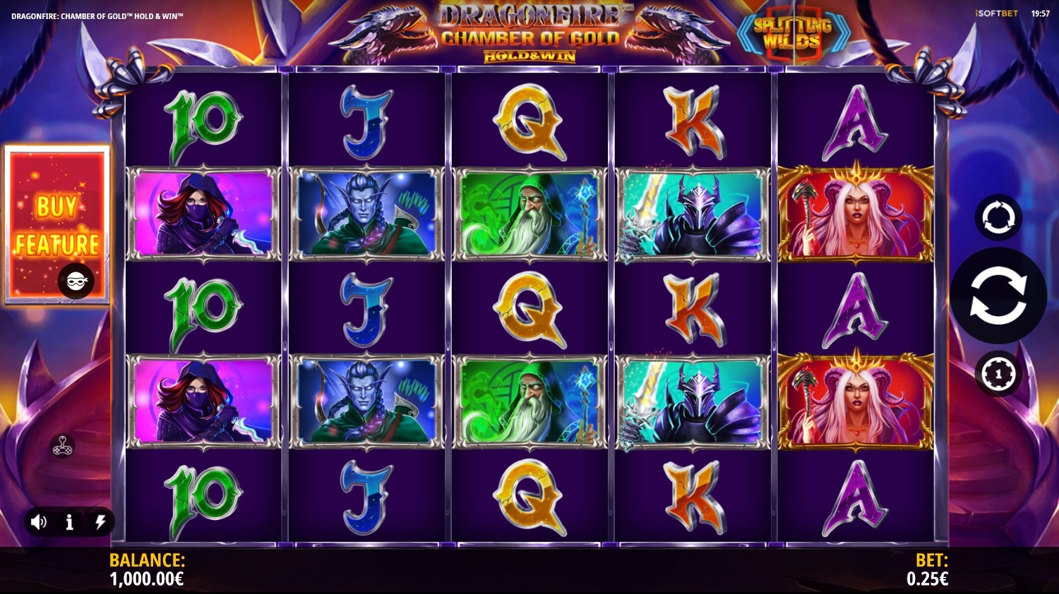 Dragonfire Chamber of Gold: Hold and Win Gameplay Image