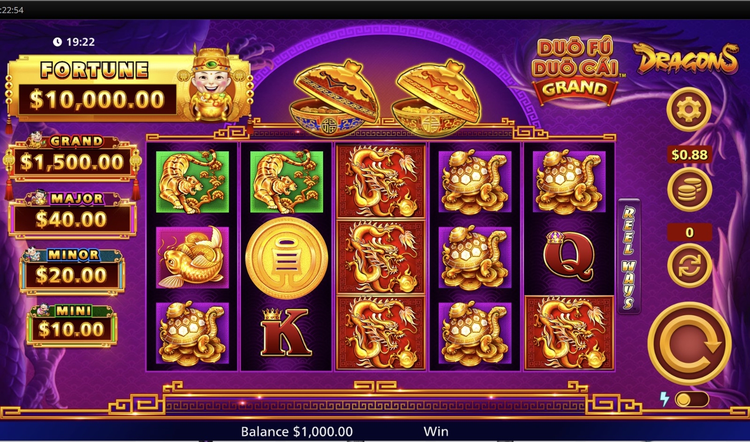 Duo Fu Duo Cai Grand Dragons Gameplay Image