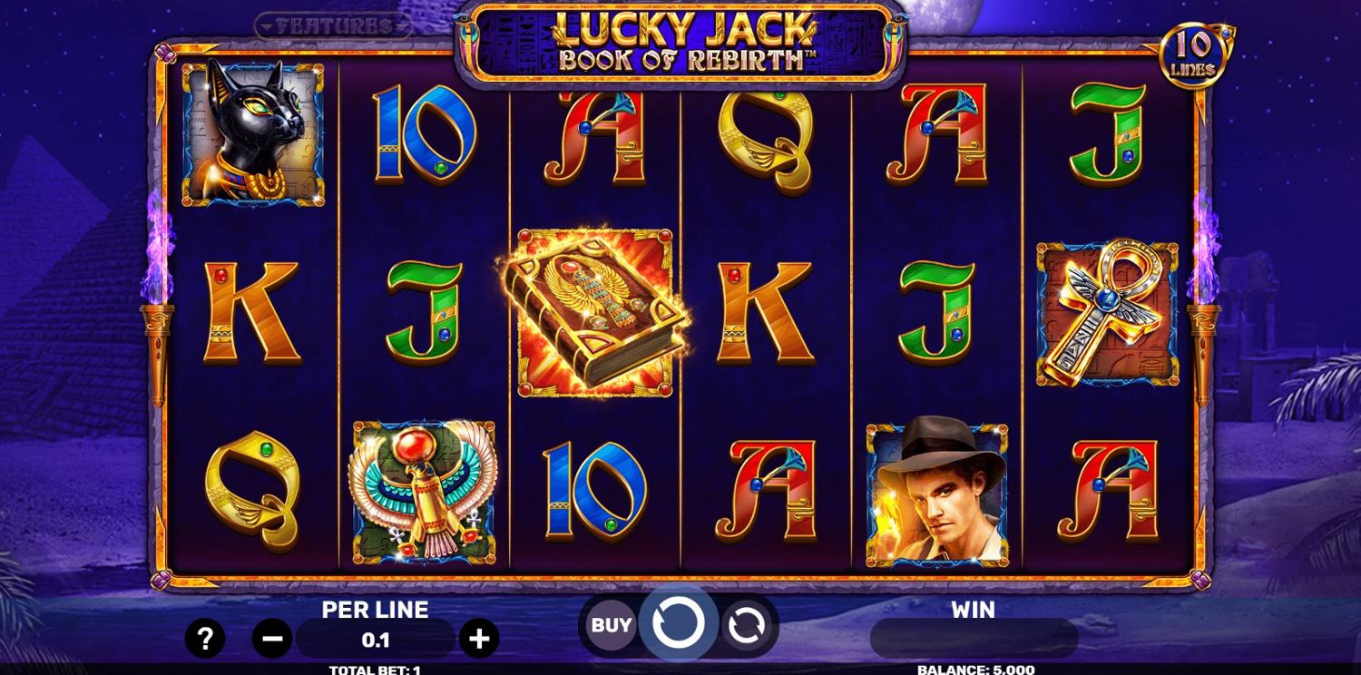 Egyptian Darkness: Lucky Jack Book of Rebirth Gameplay Image