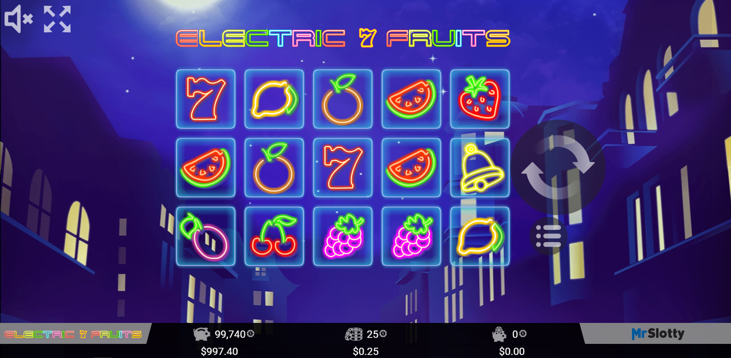Electric 7 Fruits Gameplay Image