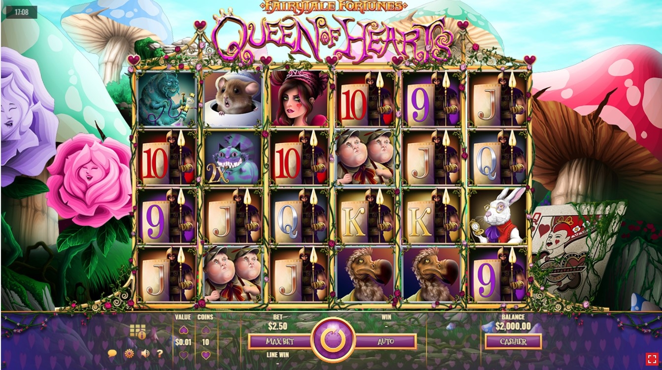 Fairytale Fortunes: Queen of Hearts Gameplay Image