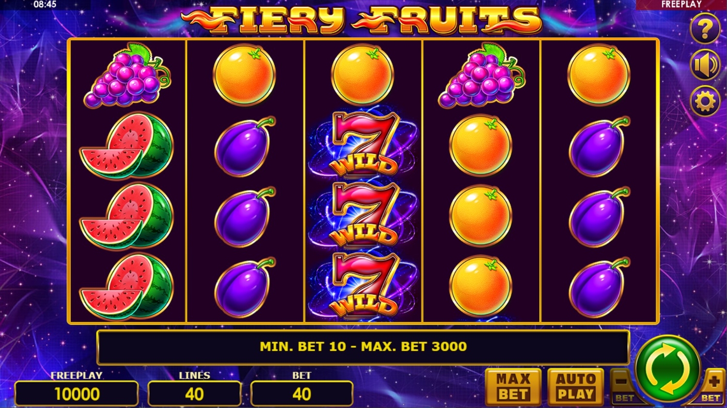 Fiery Fruits Gameplay Image
