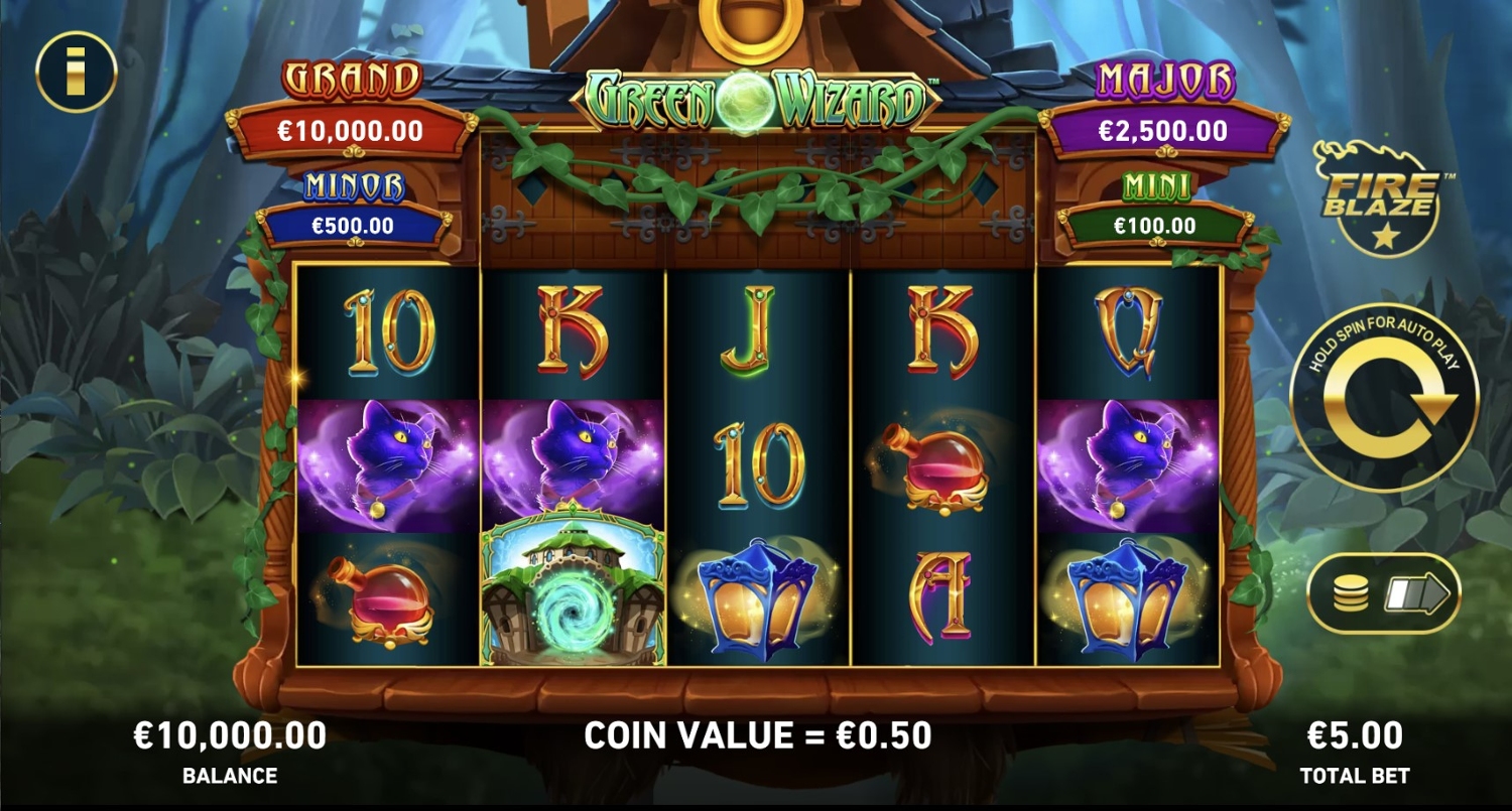Fire Blaze: Green Wizard Gameplay Image