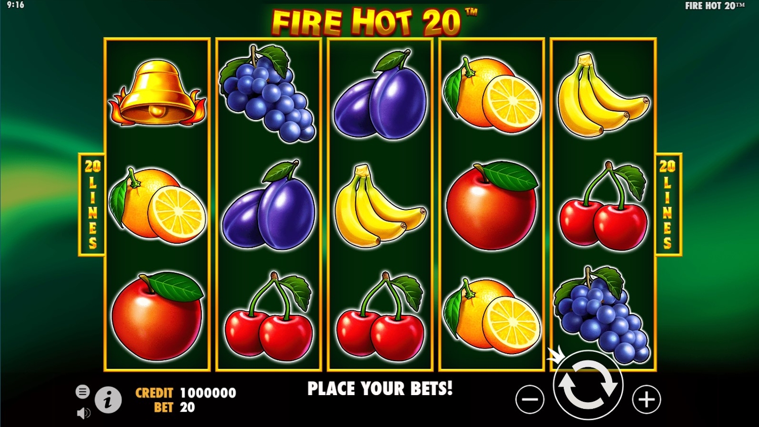 Fire Hot 20 Gameplay Image