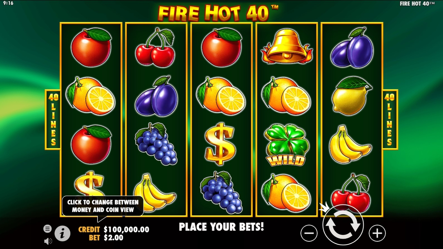 Fire Hot 40 Gameplay Image