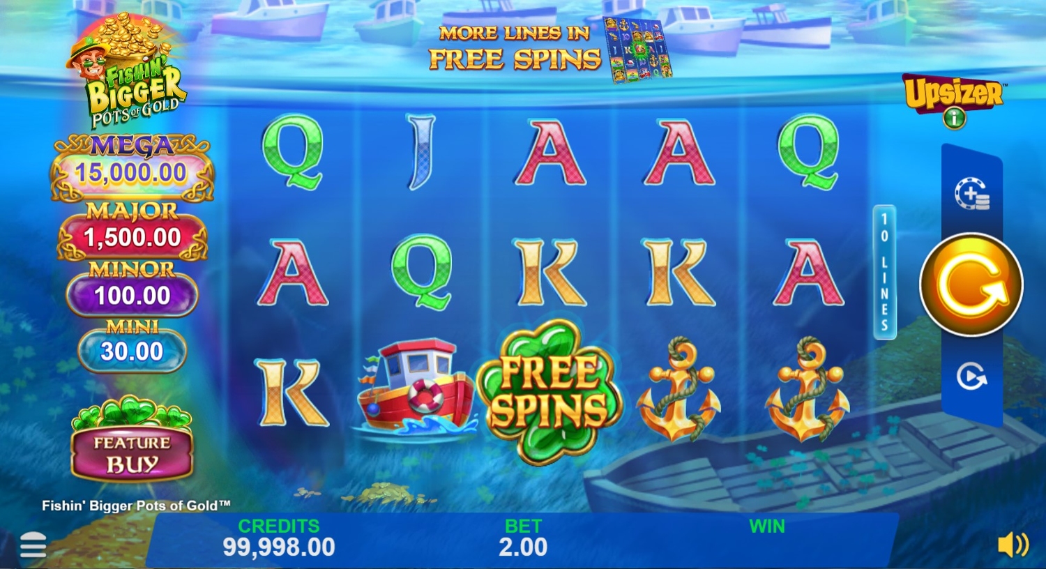 Fishin Bigger: Pots of Gold Gameplay Image