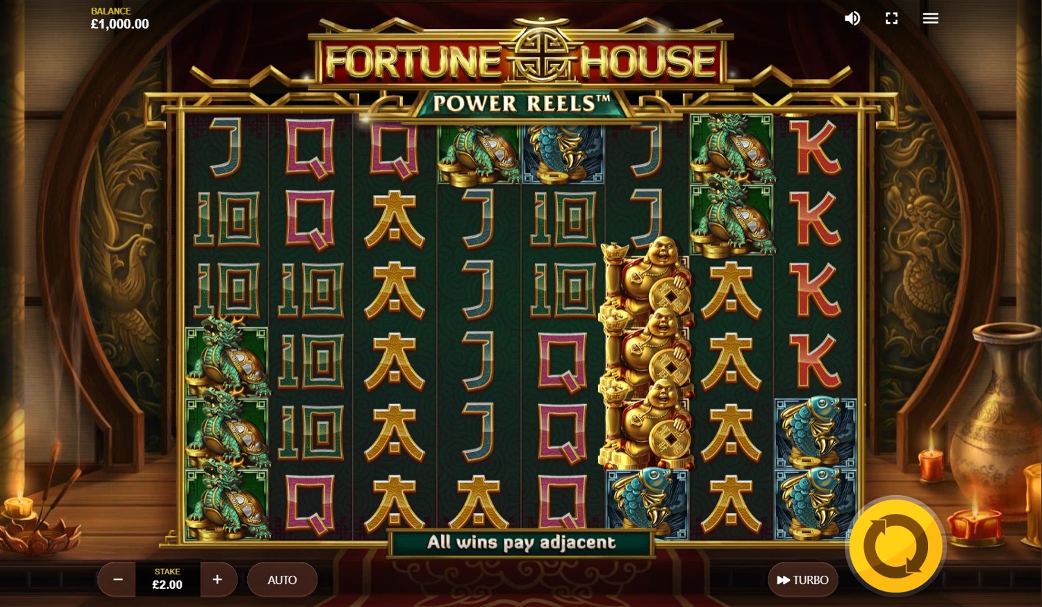 Fortune House Power Reels Gameplay Image