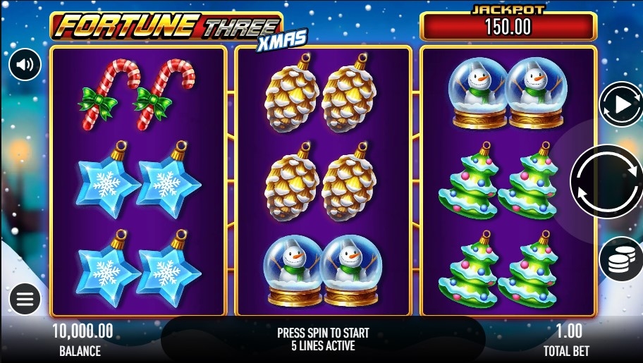 Fortune Three Xmas Gameplay Image
