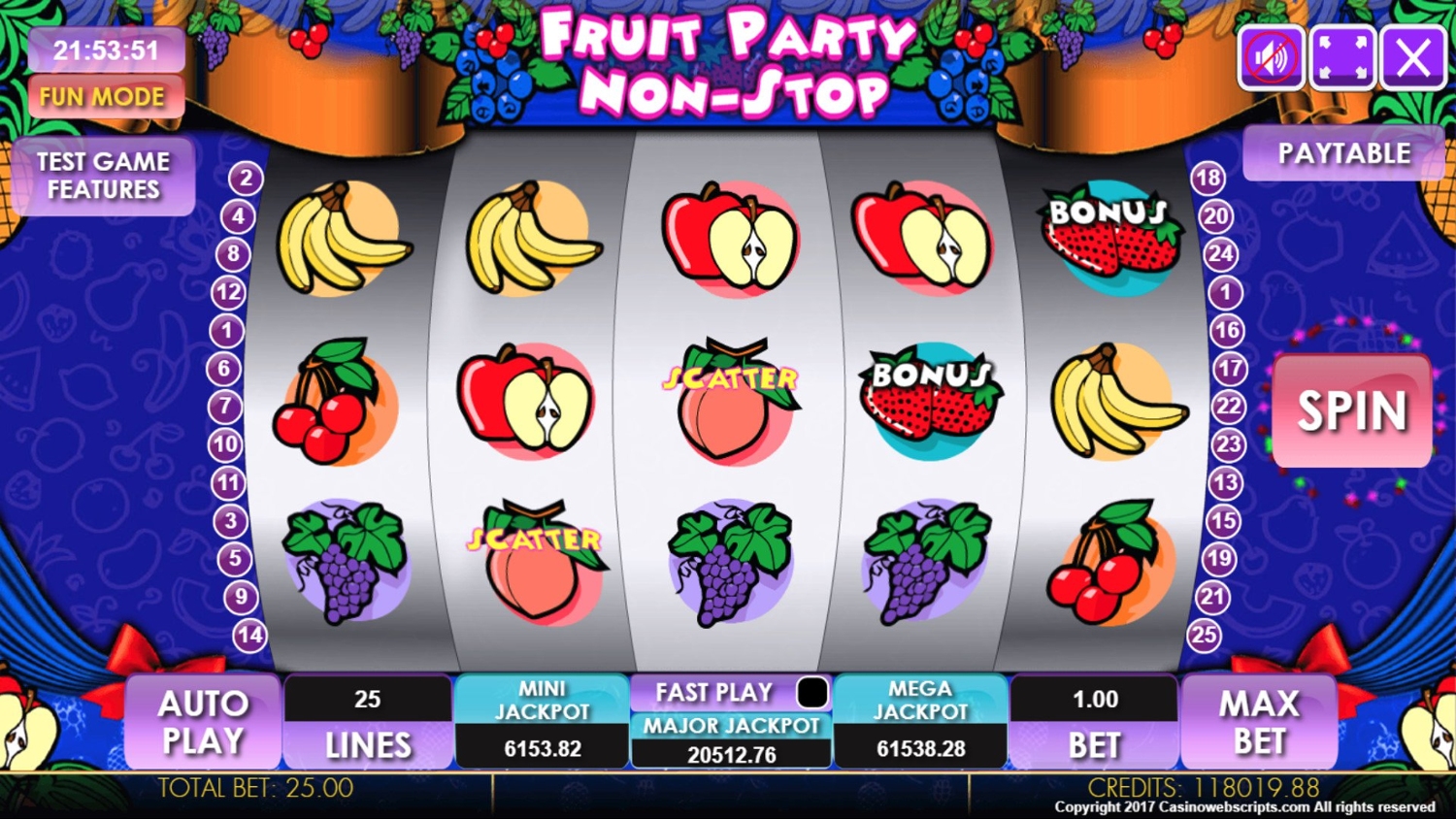 Fruit Party Non-Stop Gameplay Image