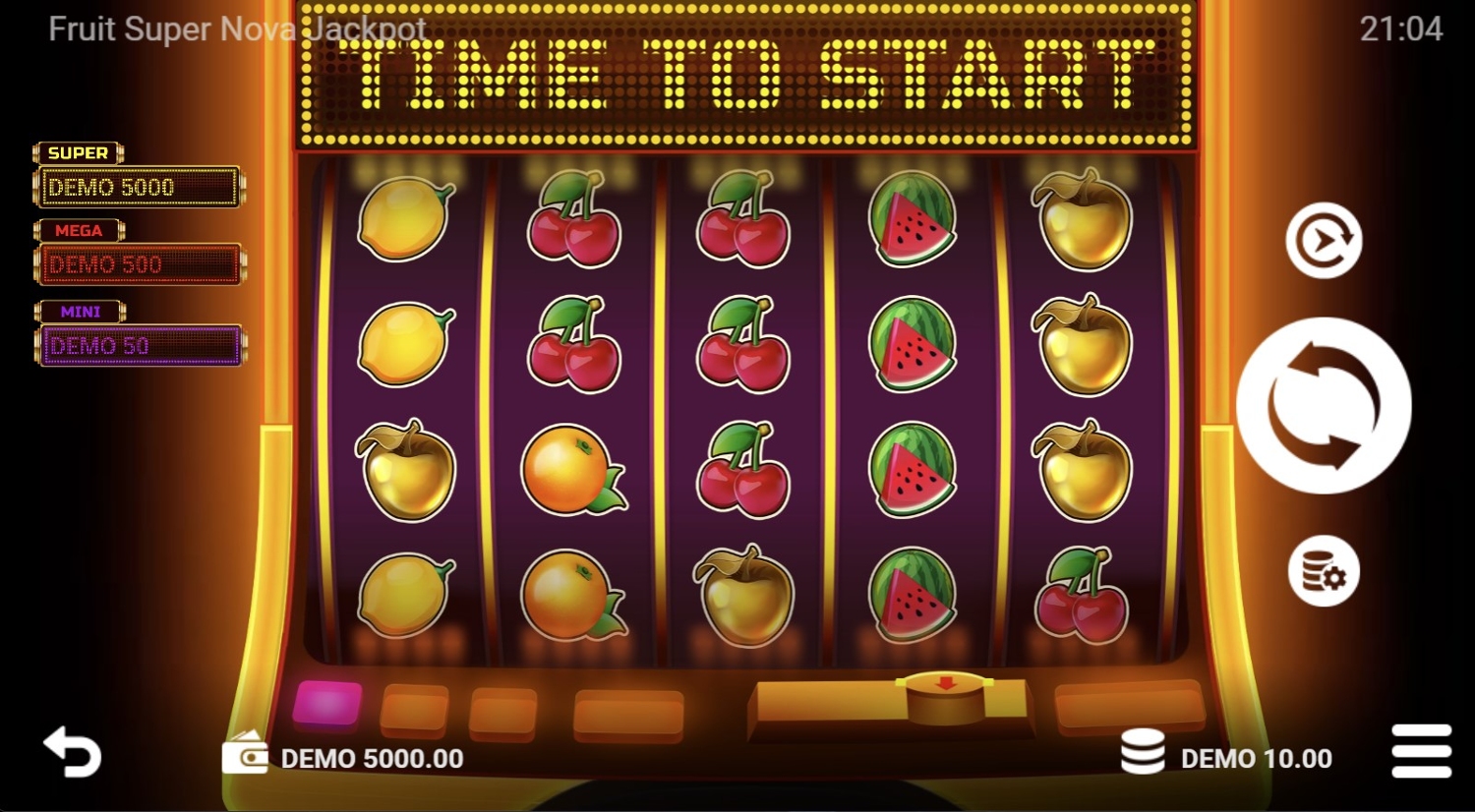 Fruit Super Nova Jackpot Gameplay Image