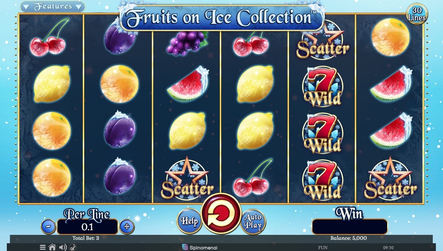 Fruits on Ice Collection – 30 Lines Gameplay Image