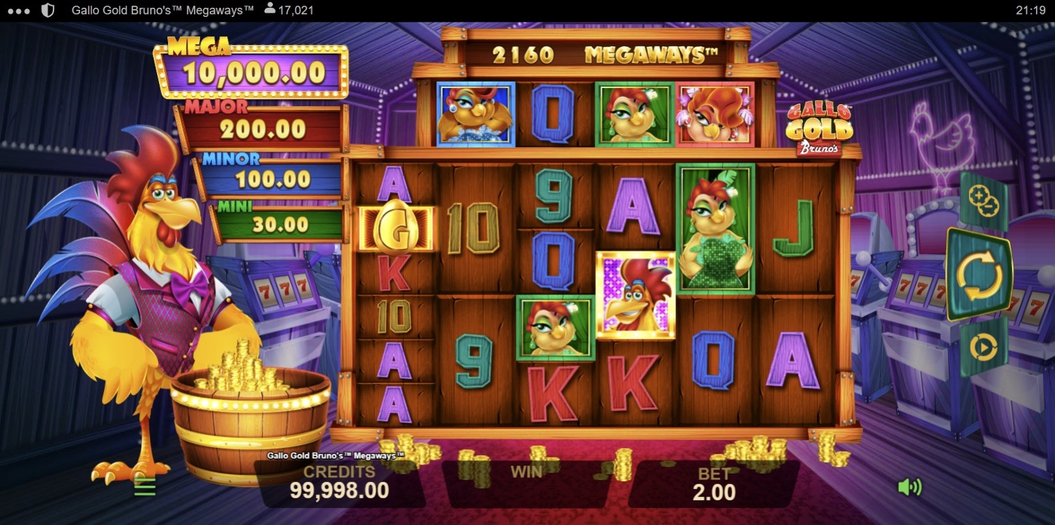 Gallo Gold Brunos Megaways Gameplay Image