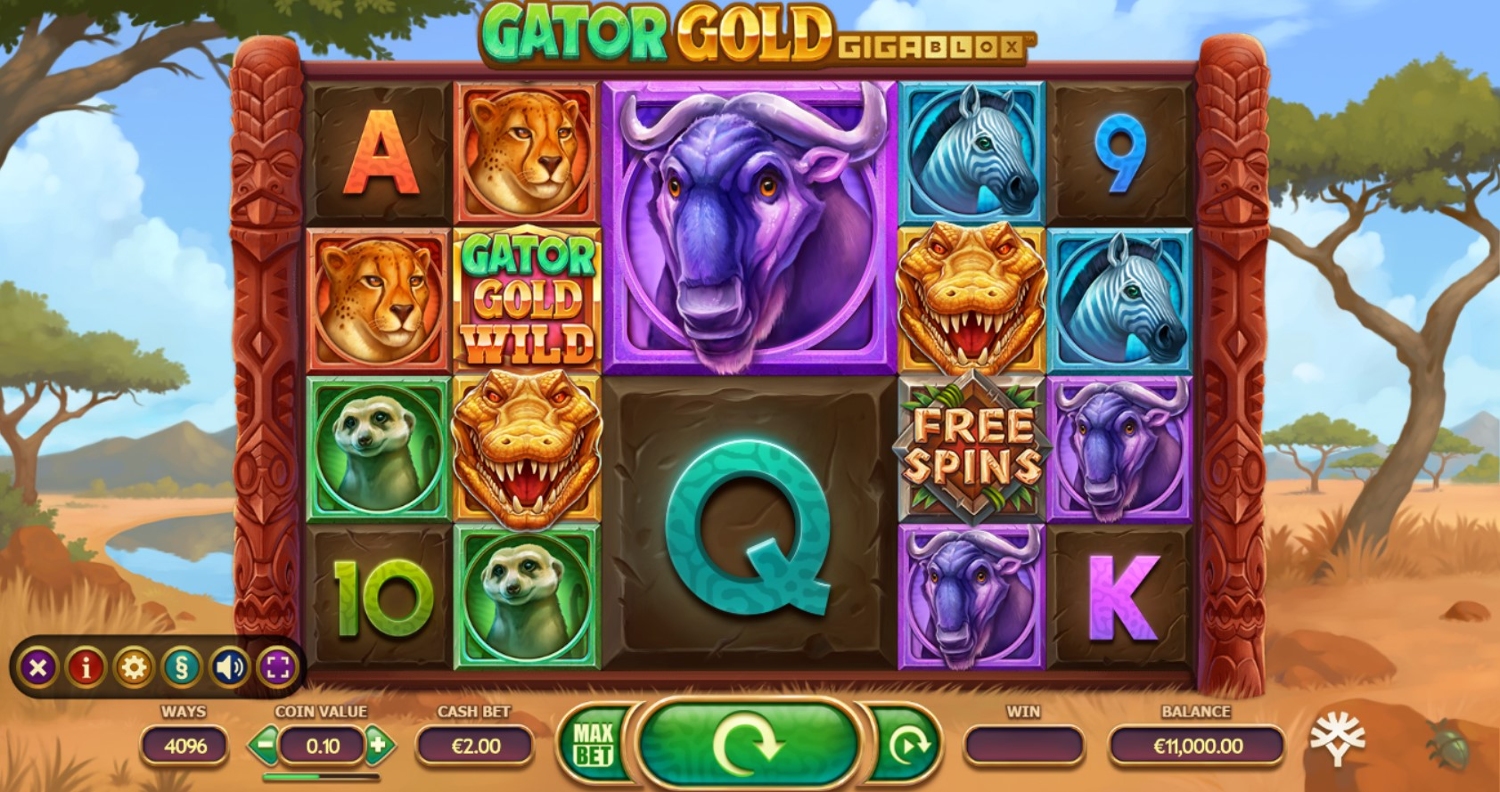 Gator Gold GigaBlox Gameplay Image