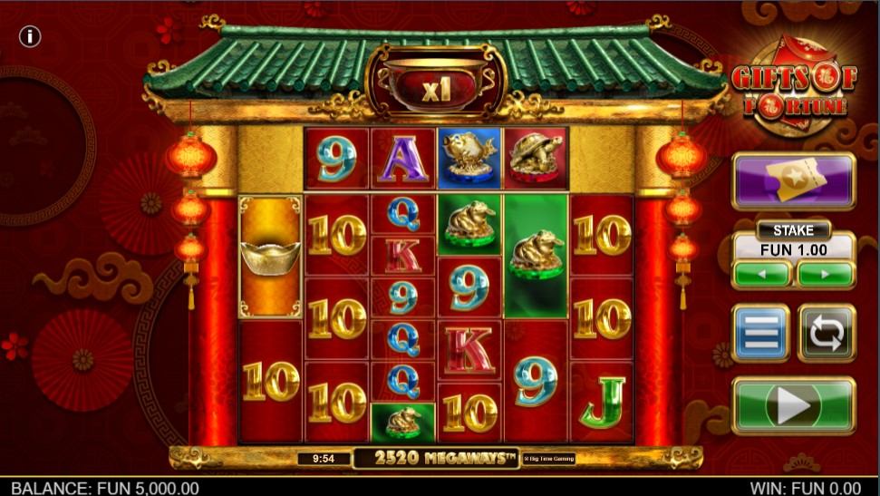 Gifts of Fortune Megaways Gameplay Image