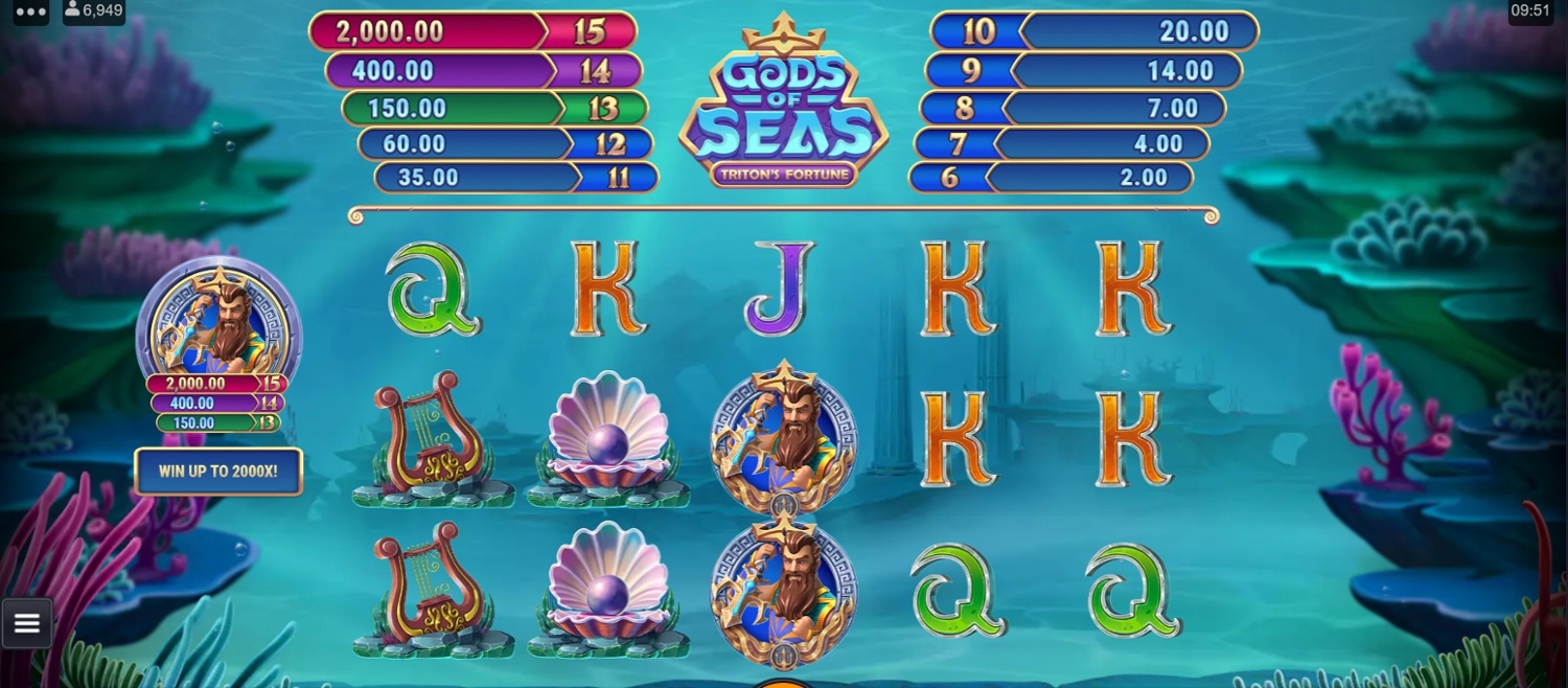Gods of Seas Tritons Fortune Gameplay Image