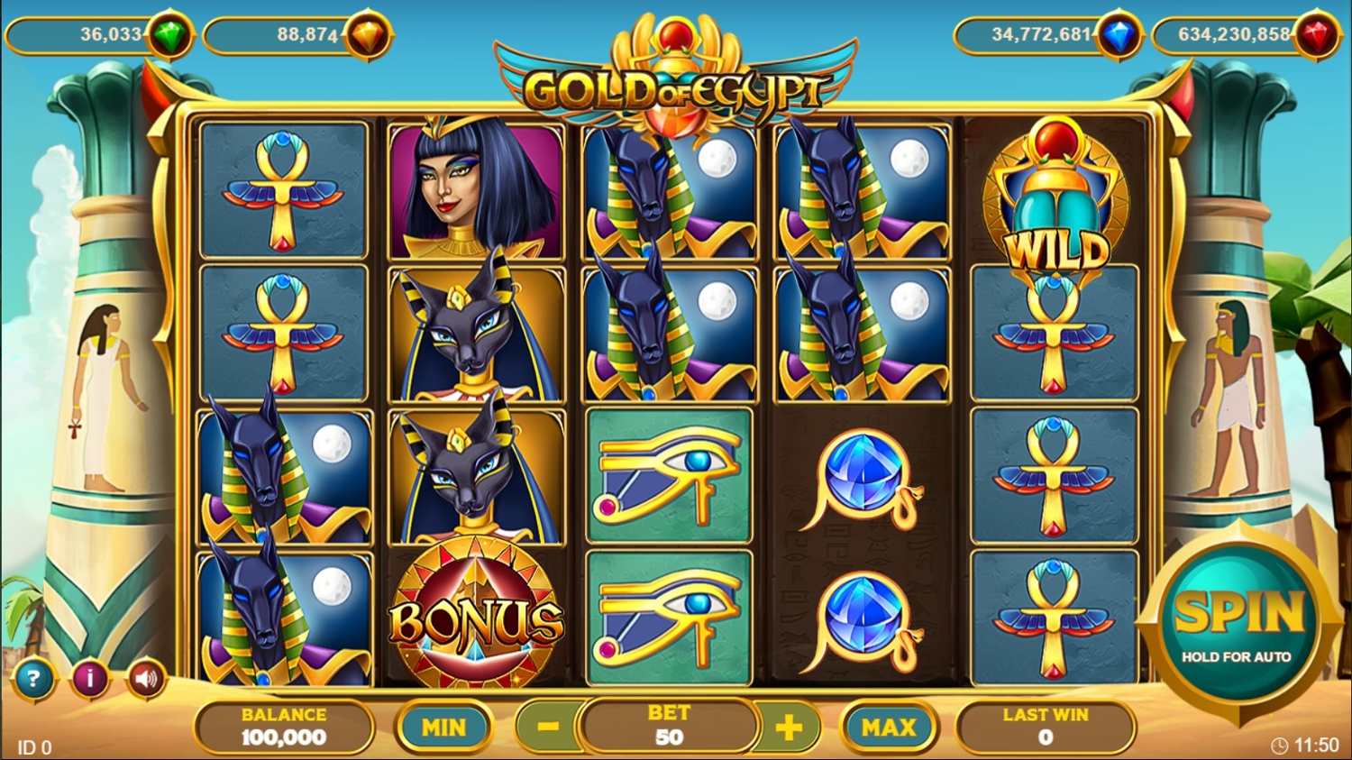 Gold of Egypt (Popok Gaming) Gameplay Image