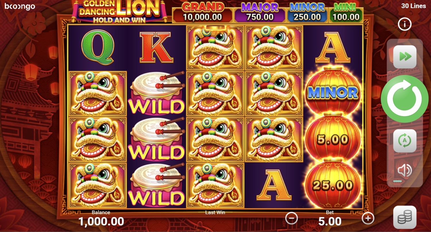 Golden Dancing Lion Gameplay Image