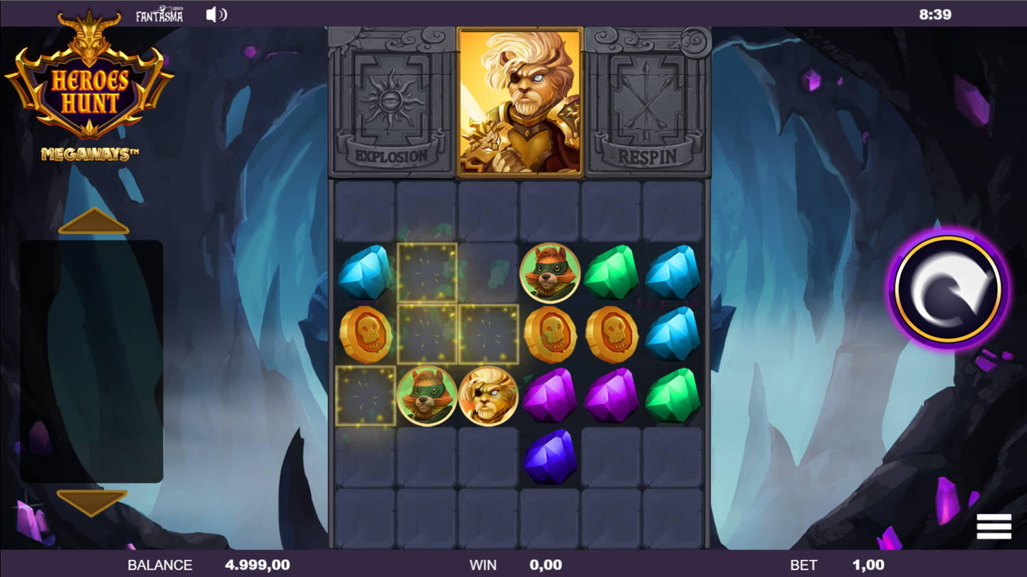 Heroes Hunt Megaways Gameplay Image
