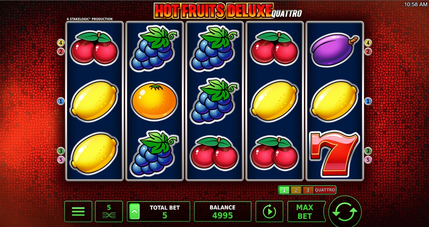 Hot Fruits Deluxe Quattro Gameplay Image